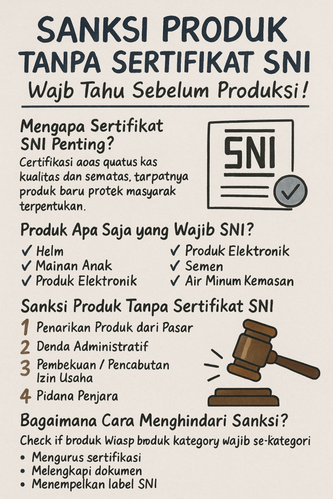 Sanksi Produk Tanpa Sertifikat